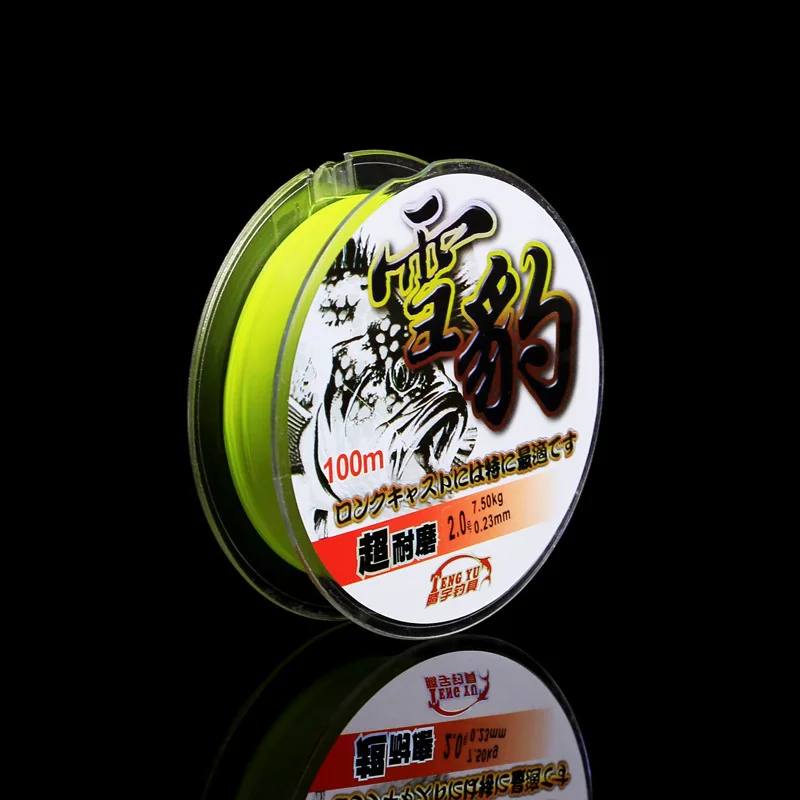 100m Fishing Line Super Nylon Mainline Wear-resistant Lines 2#-10# Super Wear-Resistant