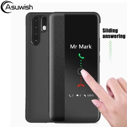 Flip Cover Leather Phone Case For Huawei P30 P40 Pro P30pro P20 Lite P10 Plus P 30 20 10 P10plus P20lite P20pro Smart View Case