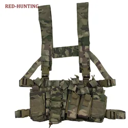2021 New Men Women Chest Vest Bags Paintball Vest Multicam Disruptive Environments Tactical Chest Rig Hunting Vest W/ AK Pouches