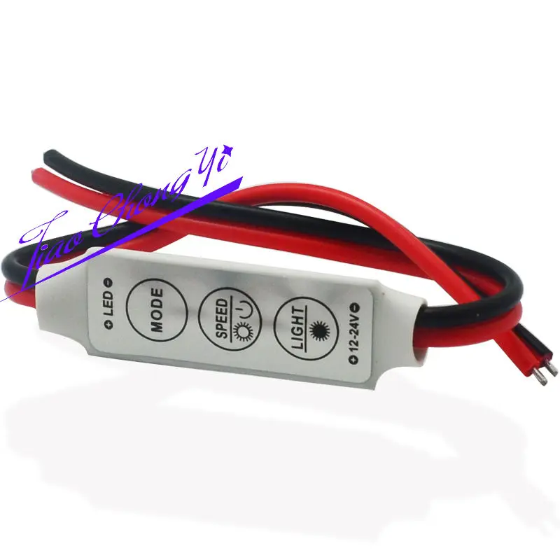 12V-24V Mini 3 klawisze kontroler LED jednokolorowy regulator jasności dla led 3528 5050 strip light