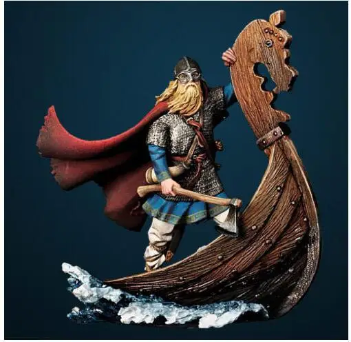 New Unassembled    1/32 54mm Viking Drakkar longboat  ancient 54mm     Resin Kit DIY Toys Unpainted resin model