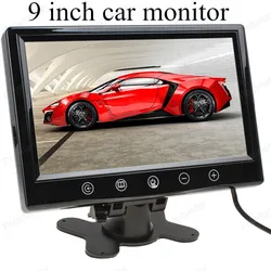 Monitor digitale per auto LCD TFT a colori da 9 pollici ad alta risoluzione con 2 ingressi video Monitor di assistenza al parcheggio per telecamera posteriore