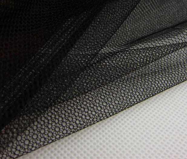 

5 meters 155cm 61"width little hard black mesh fabric girl princess skirt dress clothes materials LX69