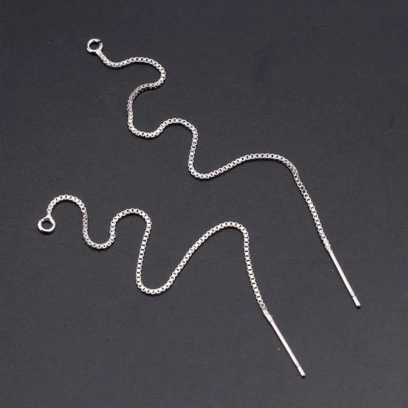 S925 Silver DIY Ear Wire Thread With Jump Ring Dangle Earrings Jewelry Making