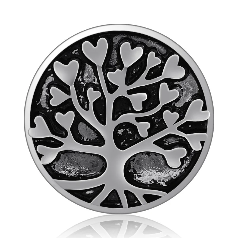 New Beauty Trendy Life Tree Flowers pattern 18mm snap buttons fit 18mm snap necklace jewelry wholesale Gift