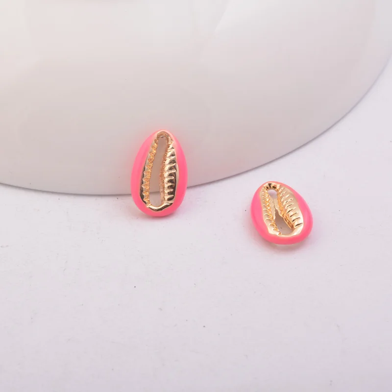 30 Stück, 4,5 mm x 14 mm, emaillierte Muschel-Charms, Kupferanhänger in Lippenform für Damen und Herren, zum Selbergestalten von Schmuck, nickelfrei und bleifrei. – Detail 9