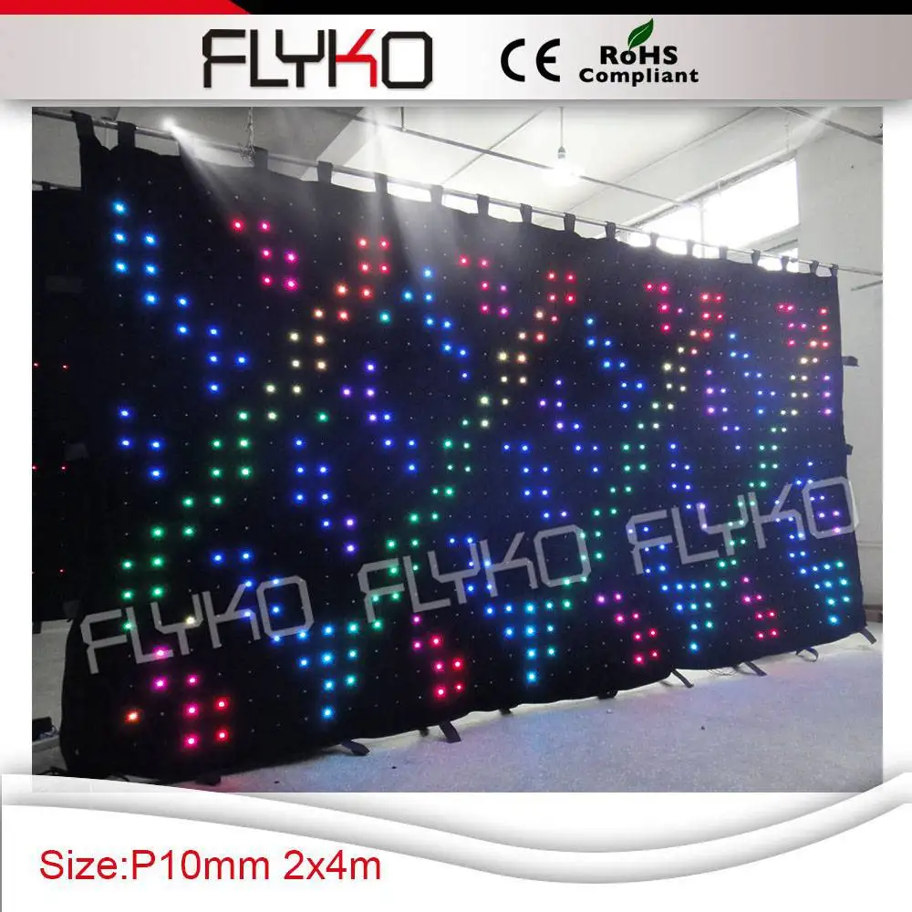 Free shipping LED Vision Curtain/Led Backdrop/Led Wedding Curtain/Led Stage Lighting/Dj Lighting/Dj Drape