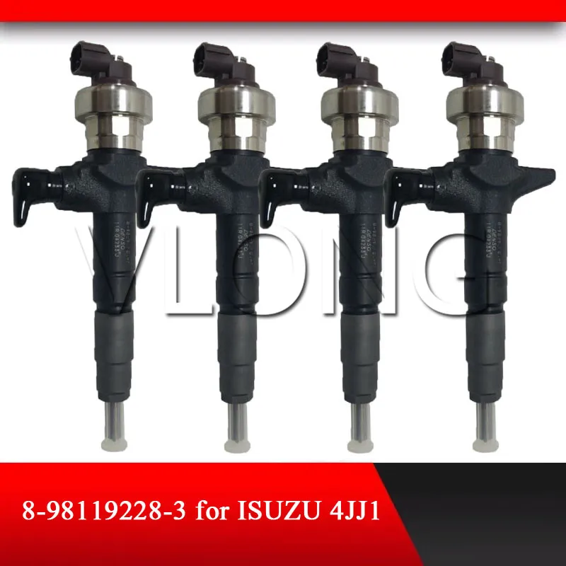 4PCS Diesel Engine Common Fuel Injectors Assy 8981192281 8981192283 095000-8370 8-98119228-1 8-98119228-3 ISUZU 4JJ1 Injector