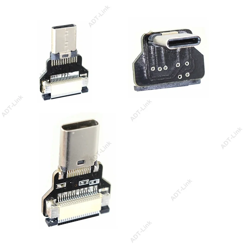 Adaptateur FPV Micro USB 3.1 Type-C, 90 degrés, 5cm-100cm, ruban FPC, câble USB plat, 20 broches pour photographie aérienne multicoptère