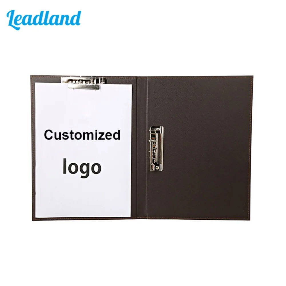 Multi-Functional A4 Clipboard Holder PU Leather Office File Organizer Business Document Tray Writing Pads Legal Paper Binder