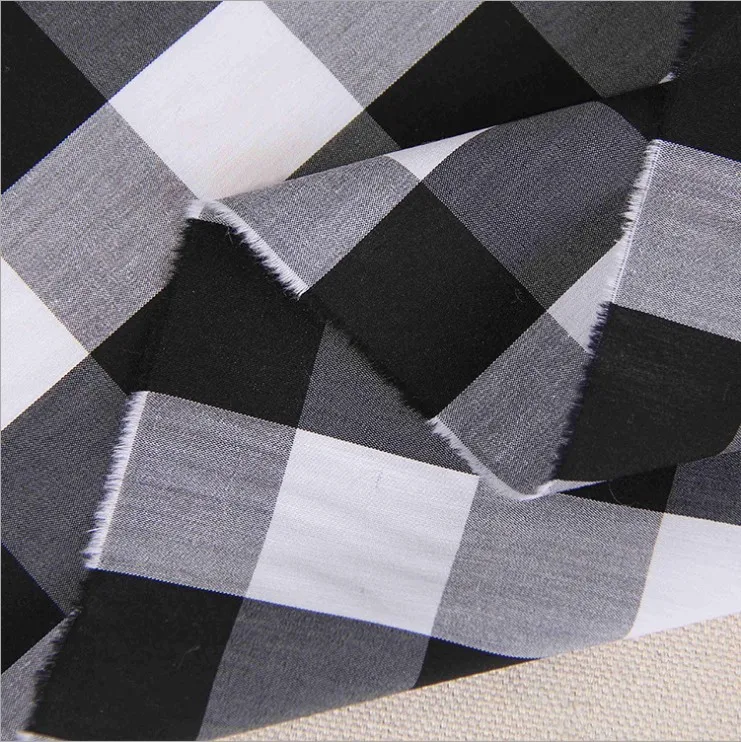 plaid fabric spot cotton jersey stretch fabric