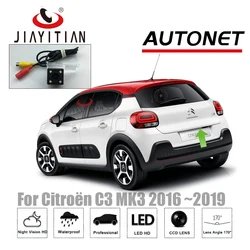 JIAYITIAN Videocamera vista posteriore Per Citroen C3 MK3 2016 2017 2018 2019 CCD/Visione Notturna/Macchina Fotografica di Sostegno della targa della macchina fotografica reverse