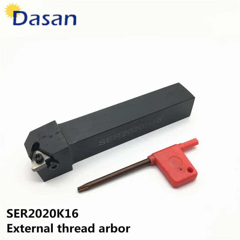 1pcs SER2020K16 and 10pcs 16ER AG60 Carbide Insert External Threading Turning Tool Holder CNC Thread Plate Lathe Turning Set