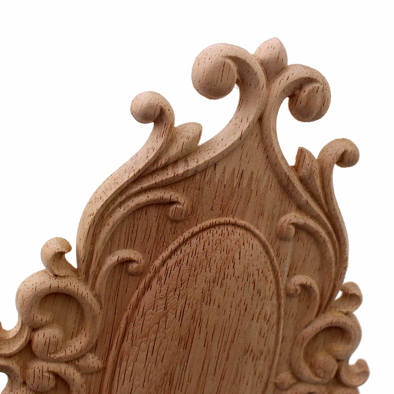 VZLX Home Wedding Decoration Accessories Furniture Appliques Wood Carving Corner Wooden Decor Frame Wall Door Woodcarving Decal