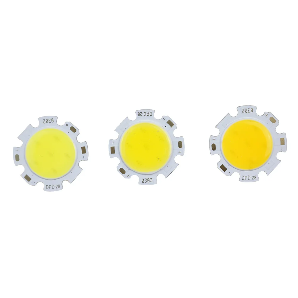 10-100pcs LED COB Chip 28mm Square Round Lighting Source 3W 5W 7W 10W 12W for Spotlight Downlight Tube Light Ceiling Lamp 300ma