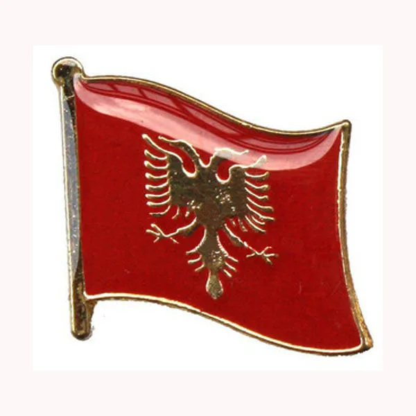 

Albania Flag Pin/Single Pin Made by Iron 16mm Painted and Epoxy Surface with Butterfly Button On Backing MOQ100pcs Free Shipping