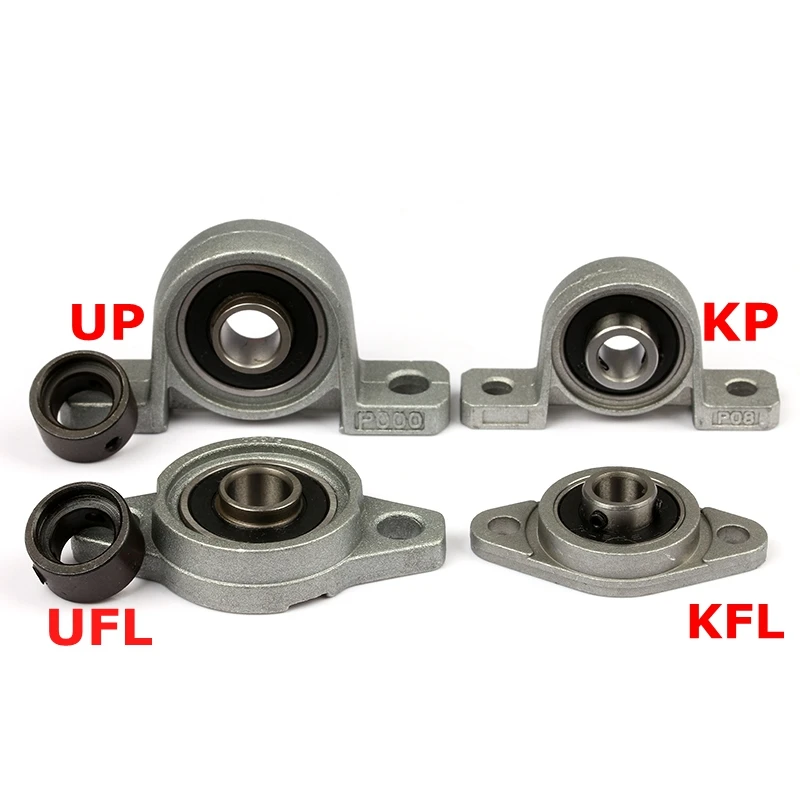 

4pcs Kp08 Kfl08 Kfl000 Kp Bearing Insert Shaft Support Spherical Roller Zinc Alloy Mounted Bearings Pillow Block Housing