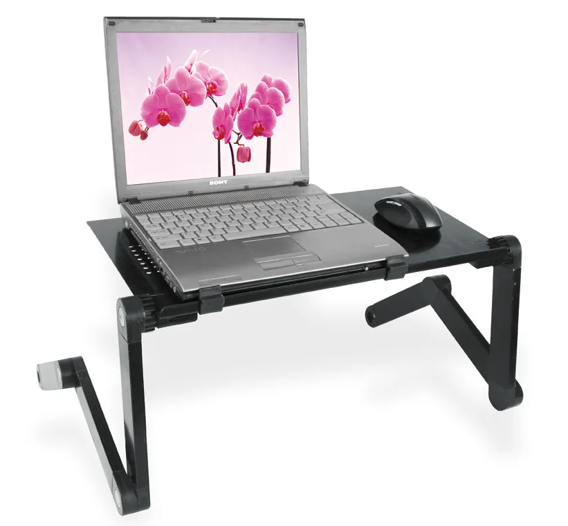 Scrivania portatile regolabile in alluminio per Laptop letto ergonomico per TV vassoio per Laptop supporto da tavolo per PC supporto da tavolo per