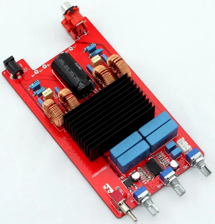 DC32V TDA7498 2*100w Class-D High-power Digital audio amplifier board with LM1036 tone amplifier board