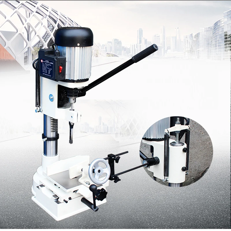 Multifunctional Square Boring Machine Woodworking Smashing Square Hole Opening Machine Small Table Drilling Tool MK361A