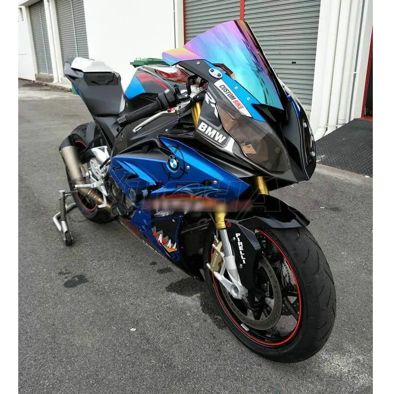 Motorcycle Double Bubble Windshield WindScreen Screen For 2015 2016 2017 2018 BMW S1000RR S 1000 RR 1000RR Black Iridium Smoke