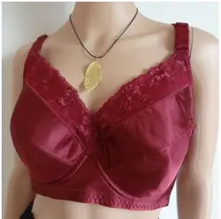 Plus Size Bras Big Breast Lace Embroidered Full Thin Cup Push Up Bras With Pads 75 -110 34 36 38 40 42 44 46 48 B C D E F G H