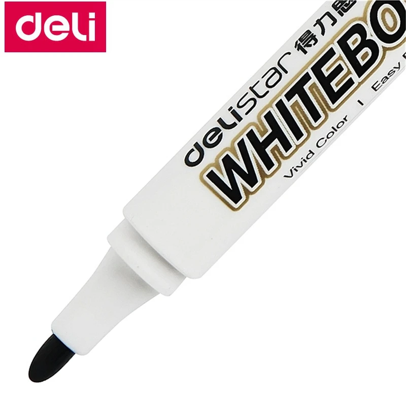 1PCS Deli 6817 Whiteboard marker Whiteboard pen smooth writing easy erase Black Blue Red colors retail packing wholesale