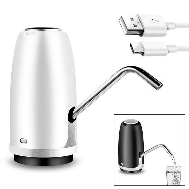 

Portable Home Push-button Wireless Rechargeable Electric Dispenser Water Pump with USB Cable 304 Stainless Steel Tube