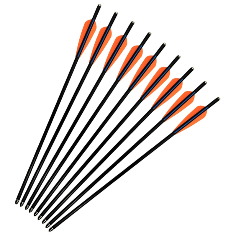 

12Pcs Fiberglass Bolt Diameter 8.8mm 16" 17" 18" 20" for Crossbow Arrow Archery Hunting Free Shipping