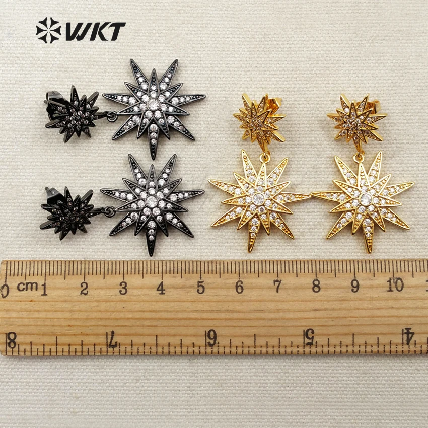 ME030 WKT Sparkly Charming Special Geometic Shape Double Side Drop Earring For Women Party Decoration Pretty Drop Earring