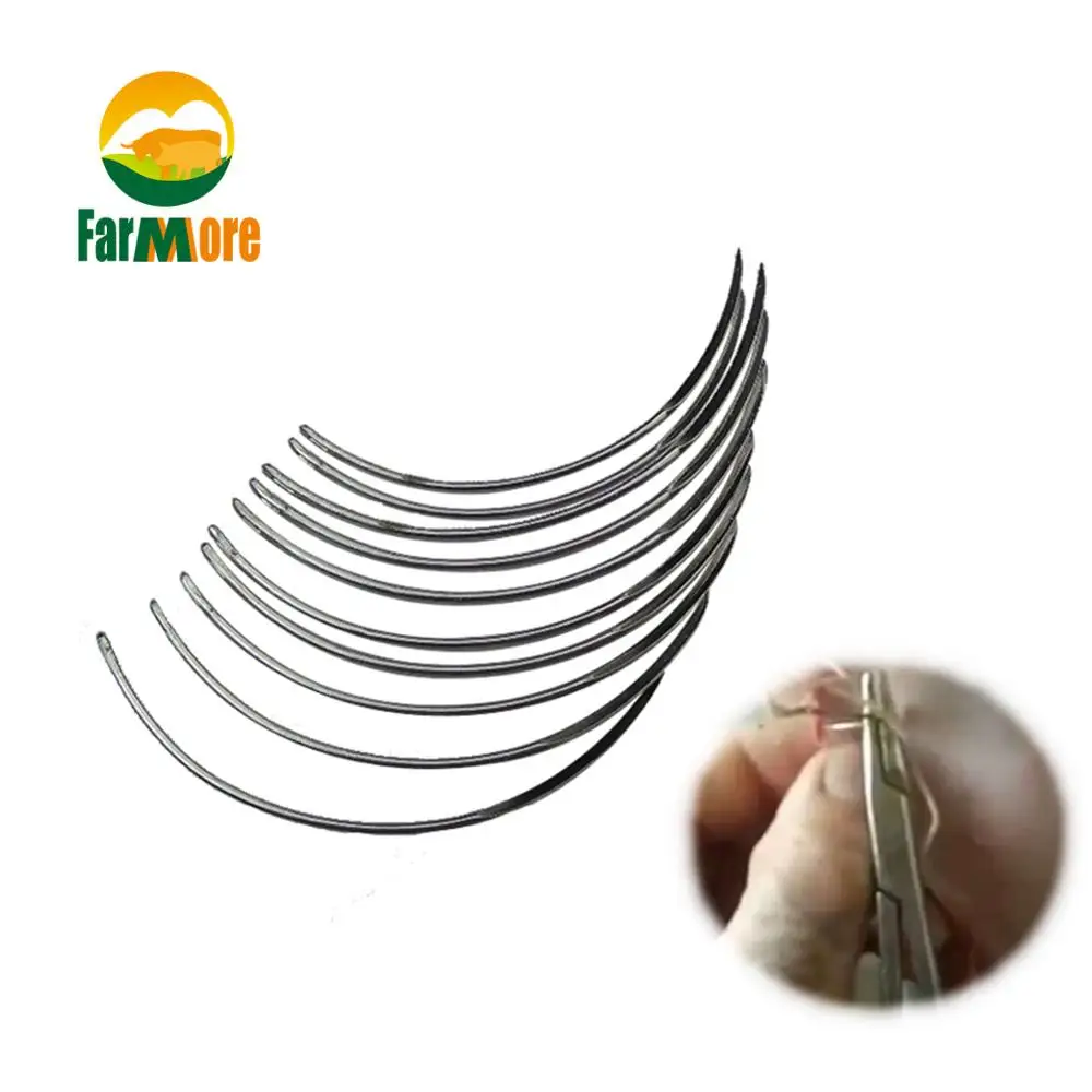 

10 Pcs Veterinary Suture Needle Surgical Needle Pig Cattle Sheep Poultry Beast Medical Tool Veterinary Equipment Livestock Tools