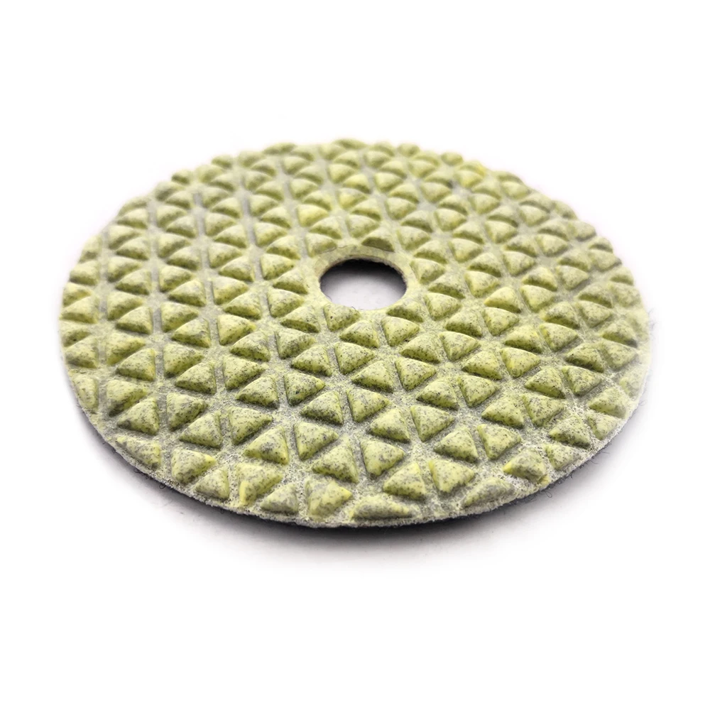 RIJILEI 7Pcs/Lot 100mm Dry Polishing Pad 4 Inch Marble Polishing Pads Diamond Polishing Pads Use for Floor Granite DPD01
