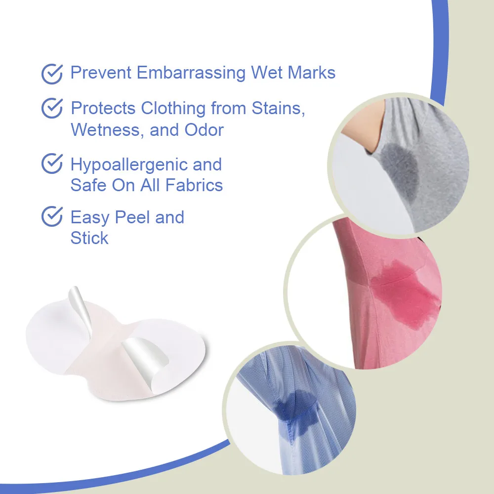 200pcs 100pairs Disposable Underarm Sweat Pads for Clothing Anti Sweat Armpit Absorbent Pads Summer Deodorants Shield Stickers