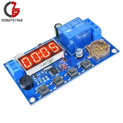 Real Time Delay Relay Module Timer Control Switch Timing Delay Relay with Buzzer Alarm DC 12V 24V