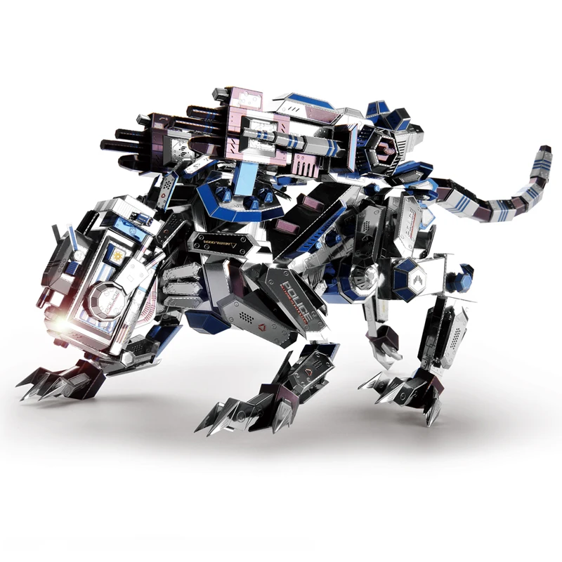 

MMZ MODEL Microworld 3D Metal Puzzle Mechanical Police Dog Assemble Model Kits D002 DIY 3D Laser Cut Jigsaw Toys For Adult