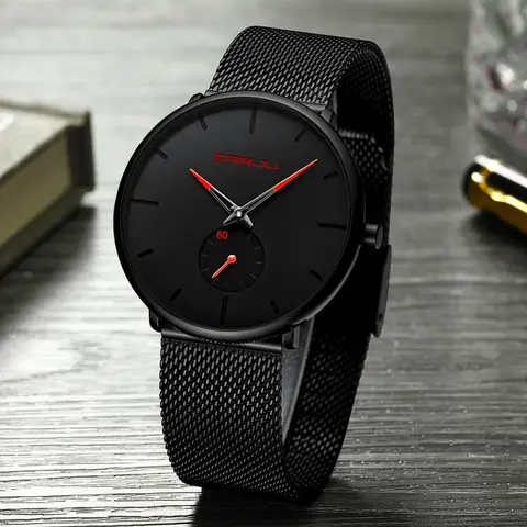 Unisex Ultra Thin Quartz Dress Watch CRRJU