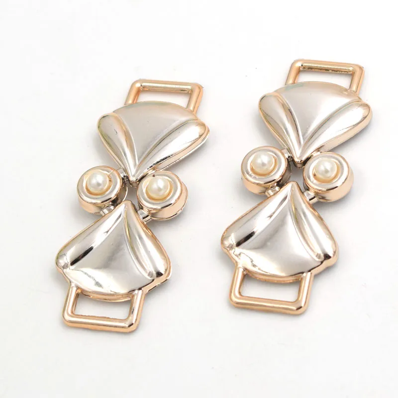 63*25mm,Hole :12mm,10pcs pearl fox rose gold no fade ribbon buckles acessories Ribbon Slider Headband Hair Clip DIY