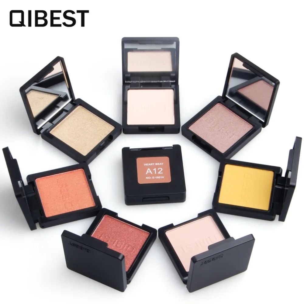 QIBEST Brand Makeup Set Single Eyeshadow Pallete Matte Pearl Light Glitter Makeup Eye Glitter Cosmetic