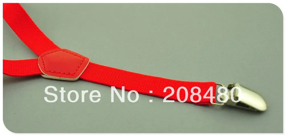 Free Shipping-1.5x65cm "Red" Kids Suspenders Children/Boys/Girls Suspender Elastic Braces Slim Suspenders-Wholesale & Retail