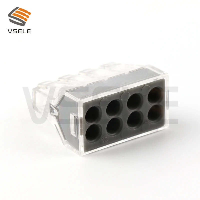 10Pcs VSE-108 VSELE 773-108 Push in wire wiring connector electrical quick disconnect connectors 8 wire connector terminal