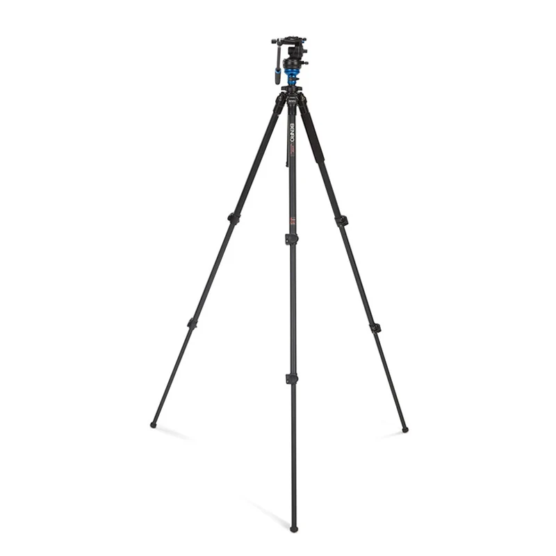 Cost-effective BENRO A1573FS2 Professional Aluminum Tripod For Video Camera 3D Fluid Head Videotape Dual-use Free Shipping ByDHL image 4