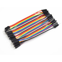 40pcs=1lot 10cm 2.54mm 1pin Male to Male jumper wire Dupont cable