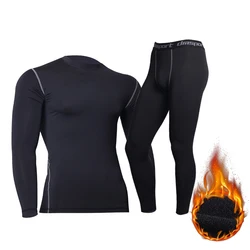 Mens Thermal Underwear Set Winter Warm Quick Dry Fitness Velvet Long Johns Thermo Underwear Mens Leggings Lucky John Male Women