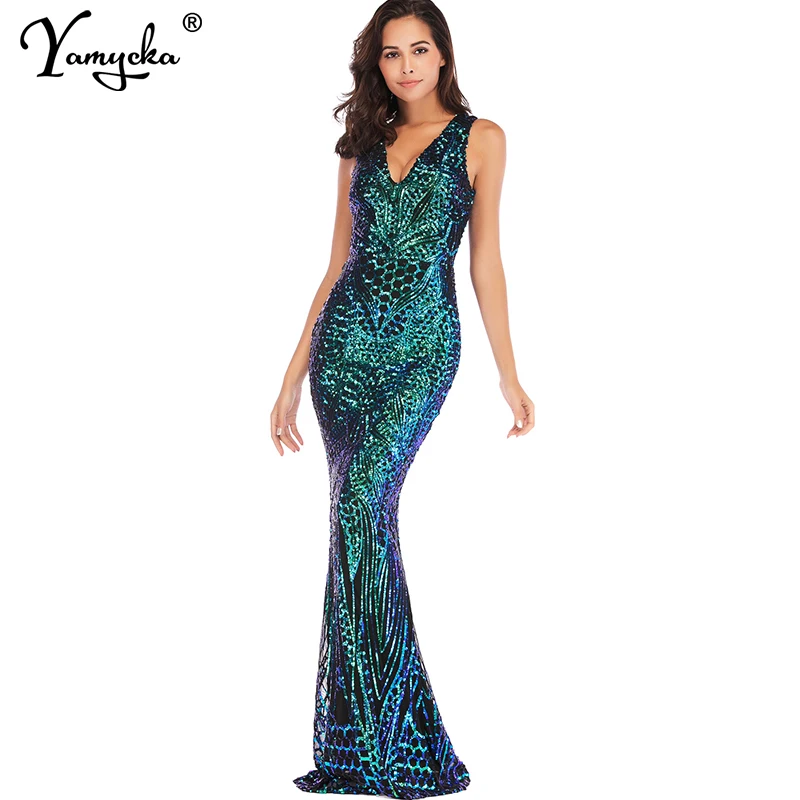 Sexy green sequins summer Dress women bodycon vintage party long Dress elegant robe femme maxi club ladies dresses vestidos 2024