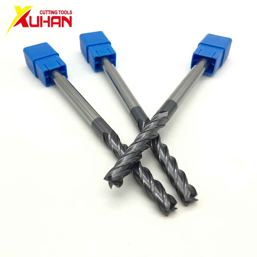 Fresadora de carburo sólido de acero de tungsteno, herramienta de corte, 4 flauta Φ8.0 * 8D * 150L HRC50 CNC