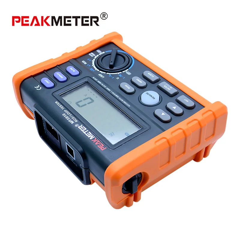 Peakmeter MS5910 Digitale di Resistenza Del Tester Rcd Loop Resistenza Tester Multimetro per Gfci Loop Test di Resistenza