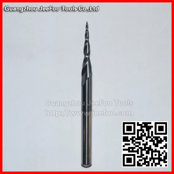 

R0.5*30H*6D*75L*2F Customized HRC55 Cone Ball Nose Cutters,Tungsten Steel Carbide Router Bits, End Mill Tools, ALTiN,on Reliefs