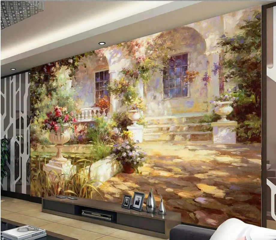 

Art Mural for Living Room Large Painting Home Decor Mediterranean landscape oil paintings Custom Any Size Mural Wallpaper