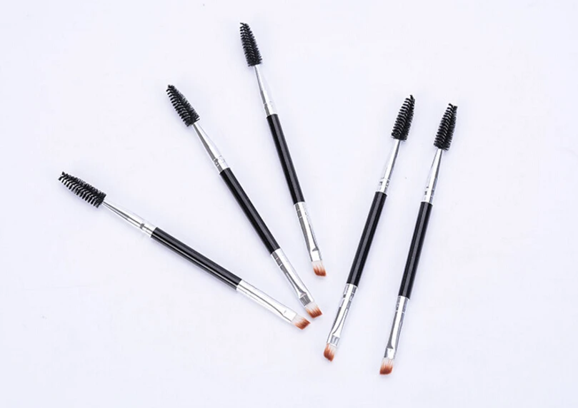 Eyeliner Wenkbrauw Borstel Schuine Eyeliner Dubbele Hoofd Makeup Brush Tool Tattoo Brow Tool 500 stks