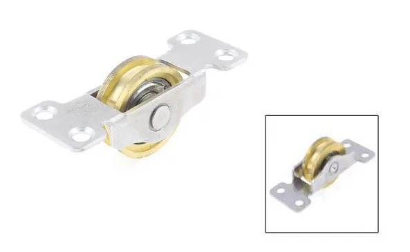 

Metal Sliding 30mm Dia Roller Single Axle Sash Pulley for Window Door Two Tone 2pcs